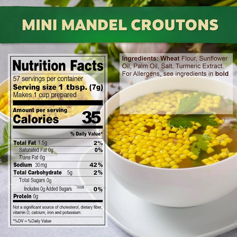 Osem Mini Croutons, Original Mini Mandel, 14.1 Oz (6 Pack) - Image 2